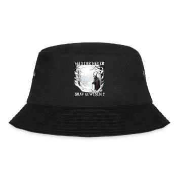 Krampus T | Krampus Costume | Demonic Santa Claus - Bucket Hat - black - Front - Lela (165cm)