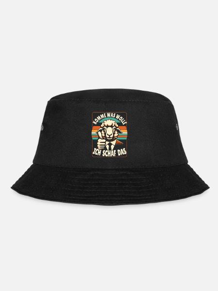 Schaf Motivation Prüfung Glück Spruch Geschenk - Bucket Hat - Schwarz