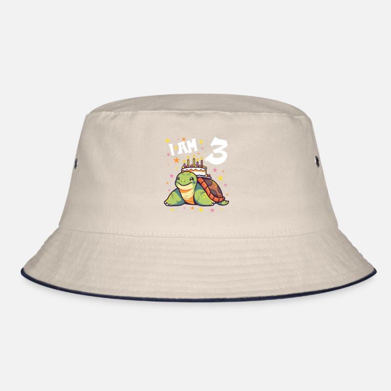 Ich bin 3 Schildkröten Schildkröte 3. Geburtstag Bucket Hat