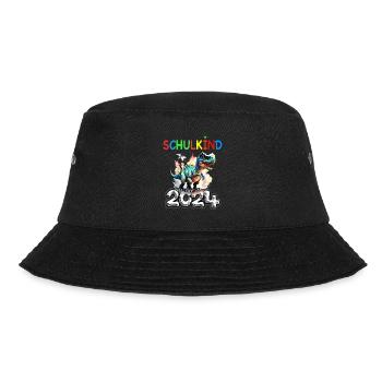 Schulkino t Rex Dino 2024 Einschulung Jungen - Bucket Hat - Schwarz - Vorne - Lela (165cm)