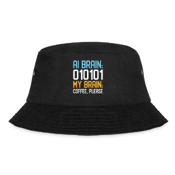 KI-Liebhaber der künstlichen Intelligenz - Bucket Hat - Schwarz - Vorne - Lela (165cm)