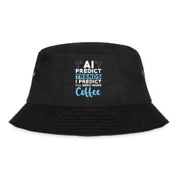KI-Liebhaber der künstlichen Intelligenz - Bucket Hat - Schwarz - Vorne - Lela (165cm)