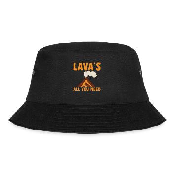 volcano, geology, volcanology, lava - Bucket Hat - black - Front - Lela (165cm)