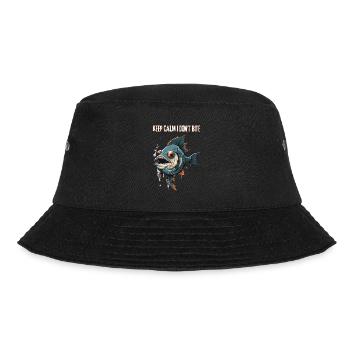 Bleib ruhig, ich beiße nicht - Bucket Hat - Schwarz - Vorne - Lela (165cm)