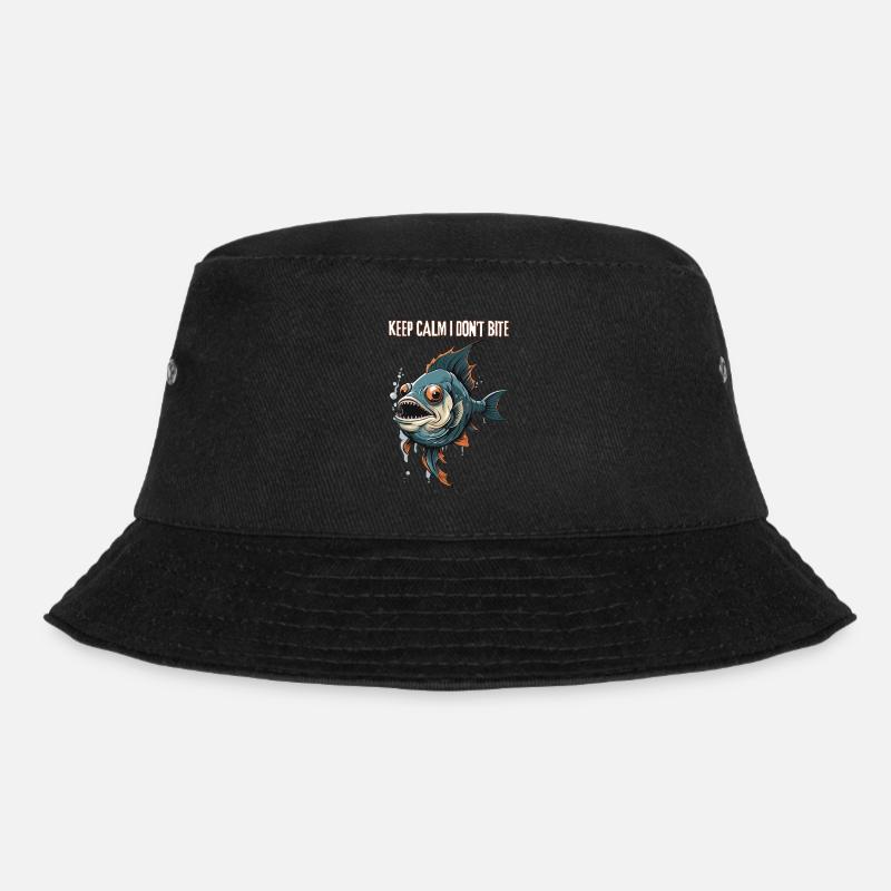 Keep calm I don't bite - Bucket Hat - black