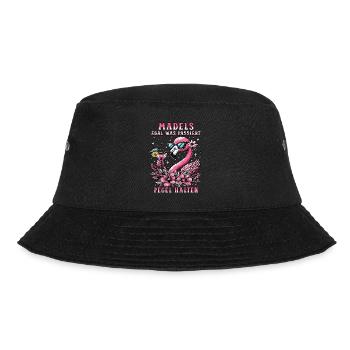 Mädels Egal Was Passiert Pegel Halten - Bucket Hat - Schwarz - Vorne - Lela (165cm)