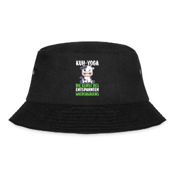 Kuh Bauer Bauernhof Kuhbauer Kühe - Bucket Hat - Schwarz - Vorne - Lela (165cm)