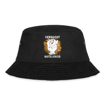 ABNEHMEN VERSUCHT HATTE ICH ES - Bucket Hat - Schwarz - Vorne - Lela (165cm)