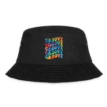 Groovy Tie Dye rétro des années 70 Hippie Vintage - Bob - noir - Devant - Lela (165cm)