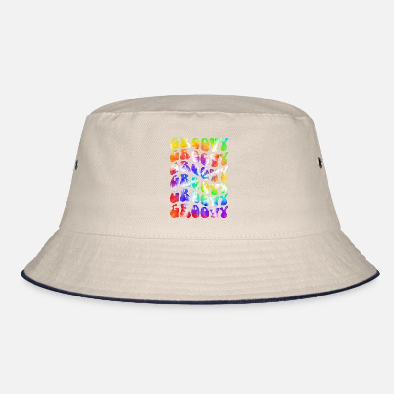 Groovy Tie Dye Retro 70s Hippie Vintage Bucket Hat