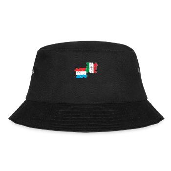 Luxemburg Italien Flagge Italienisch Luxemburger - Bucket Hat - Schwarz - Vorne - Lela (165cm)
