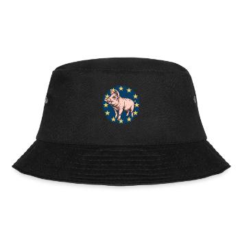 Proud European Pig, Europe - Bucket Hat - black - Front - Lela (165cm)