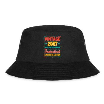 November 2007 Vintage Fantastisch 16 Jahren Mann - Bucket Hat - Schwarz - Vorne - Lela (165cm)