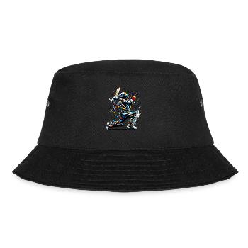 Polygon Art Cricketer Batsman Cricket Bowler - Bucket Hat - black - Front - Lela (165cm)