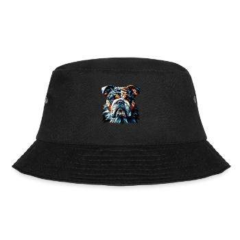 Polygon Art Bulldog English Bulldogs - Bucket Hat - black - Front - Lela (165cm)