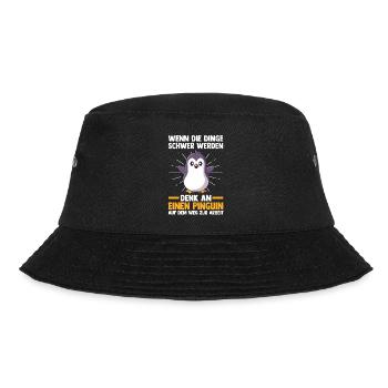 Süße Pinguin - Bucket Hat - Schwarz - Vorne - Lela (165cm)