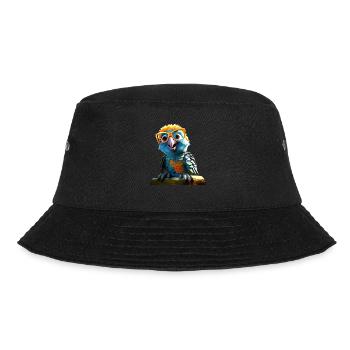 Papagei Ara Sittich Kakadu Parrot Süße Papageien - Bucket Hat - Schwarz - Vorne - Lela (165cm)