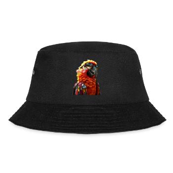 Papagei Ara Sittich Kakadu Parrot Süße Papageien - Bucket Hat - Schwarz - Vorne - Lela (165cm)