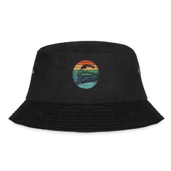 Retro Locomotive - Bucket Hat - black - Front - Lela (165cm)