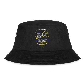 sayings bday telescope earth quote geek - Bucket Hat - Schwarz - Vorne - Lela (165cm)