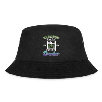 3D Druck Fan Pausiere mein Spiel nur für den 3D - Bucket Hat - Schwarz - Vorne - Lela (165cm)