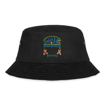 14th Birthday Girl & Boy Guestbook - Bucket Hat - black - Front - Lela (165cm)