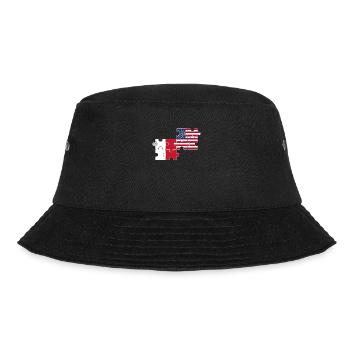 Malta USA Flagge Amerikanisch Maltesisch - Bucket Hat - Schwarz - Vorne - Lela (165cm)