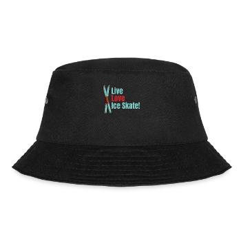 Lebe Die Liebe Zum Schlittschuhlaufen! - Bucket Hat - Schwarz - Vorne - Lela (165cm)