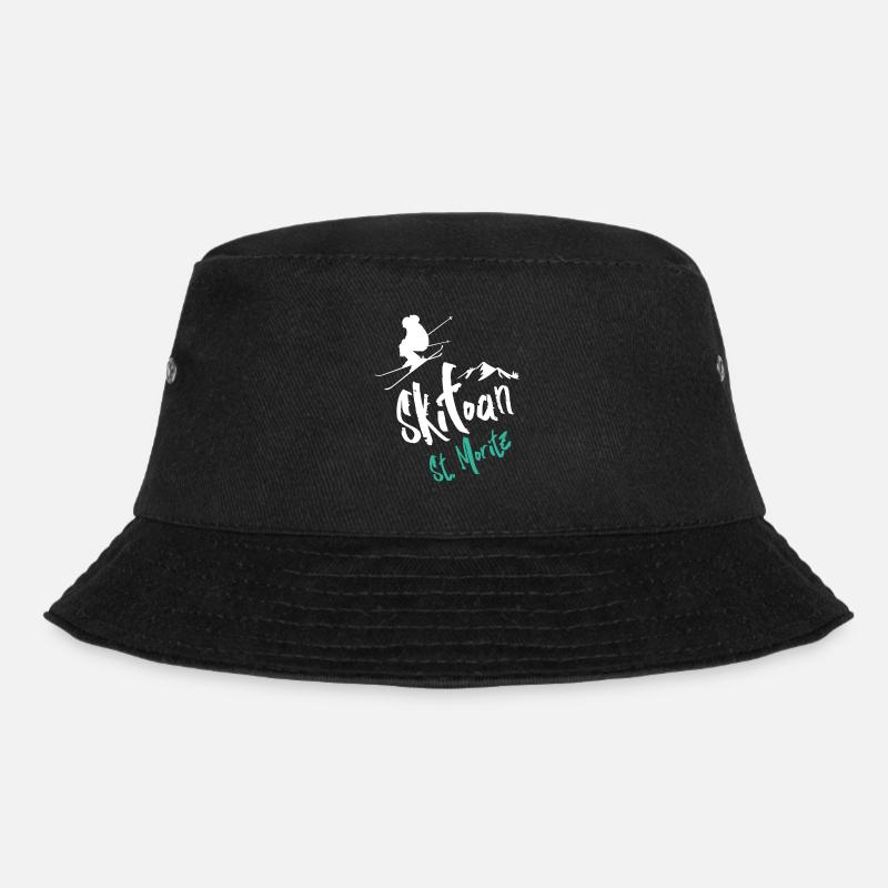 Skifahren St Moritz - Bucket Hat - Schwarz