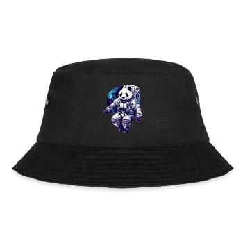 Panda Astronaut - Bamboo Rocket Adventures - Bucket Hat - Schwarz - Vorne - Lela (165cm)
