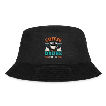 Drone Racing Lover Coffee Quadcopter Coffee Lover - Bucket Hat - Schwarz - Vorne - Lela (165cm)