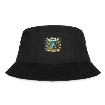 Meteorologie-kindertornado-sturm, Der Sturm-fan - Bucket Hat - Schwarz - Vorne - Lela (165cm)
