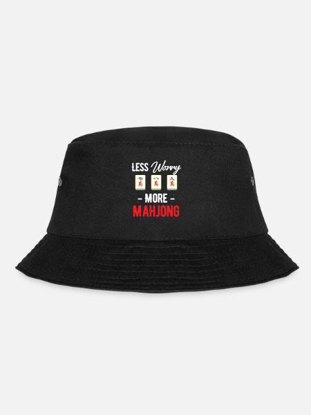Weniger Politik, Mehr Mahjong-glücksspiel, - Bucket Hat - Schwarz