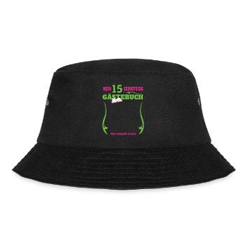 15th Birthday Girl & Boy Guestbook - Bucket Hat - black - Front - Lela (165cm)