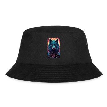 Spirit Wolf Fox Aesthetic Japanese Kitsune - Bucket Hat - black - Front - Lela (165cm)