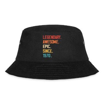 Episch & Legendär Geboren 1970: 54. Geburtstag - Bucket Hat - Schwarz - Vorne - Lela (165cm)