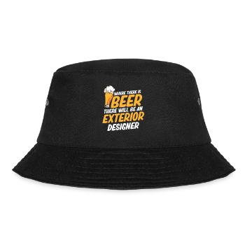 Where there's beer, there's also an exterior designer - Bucket Hat - black - Front - Lela (165cm)