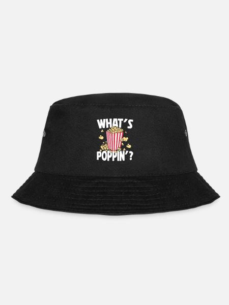 What's Poppin Kinoabend Filmeabend Popcorn - Bucket Hat - Schwarz