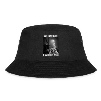 Lets eat Trash and get hit by a Car Raccoon - Bucket Hat - black - Front - Lela (165cm)