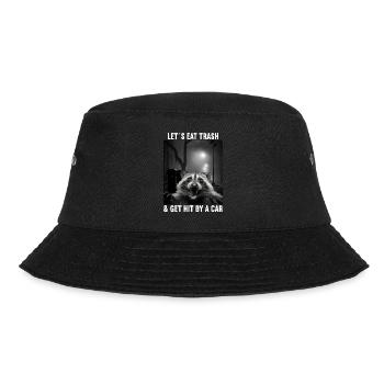 Lets eat Trash and get hit by a Car Raccoon - Bucket Hat - black - Front - Lela (165cm)