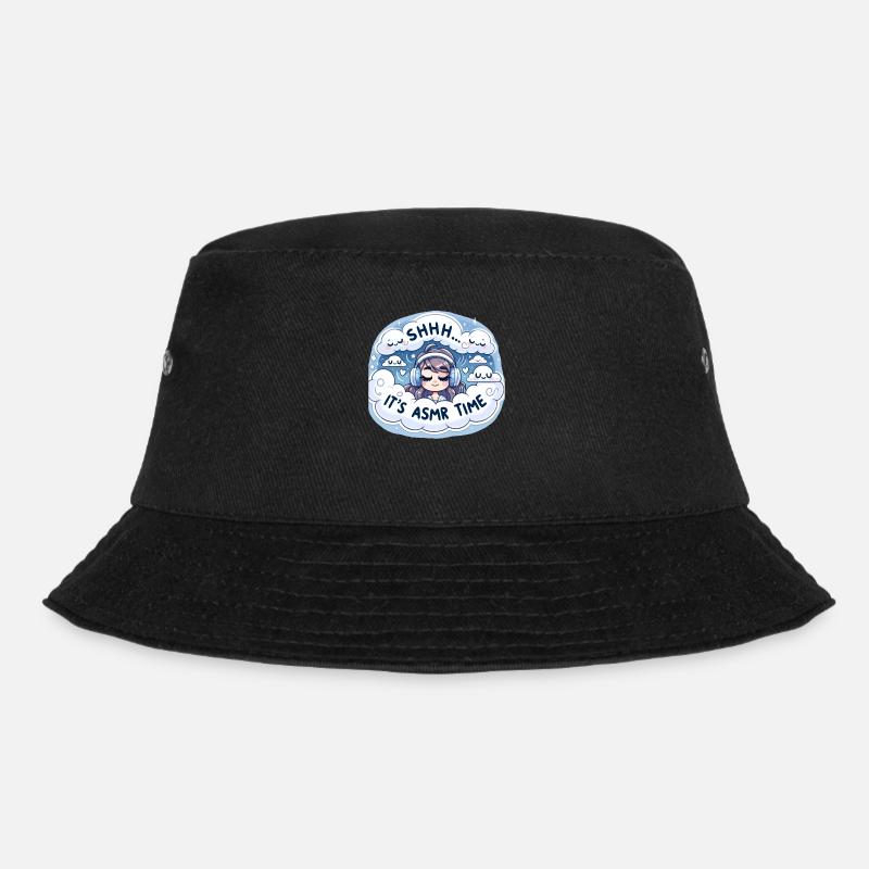 Asmr Whispering Asmr Enthusiast Mindfulness - Bucket Hat - Schwarz