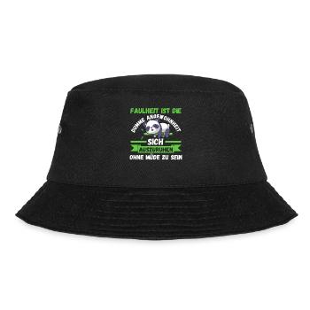 Panda Morning Grouch Laziness Chilling Lazy Long Sleeper - Bucket Hat - black - Front - Lela (165cm)