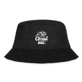 I Can Do All Things Through Christ Butterfly - Bucket Hat - black - Front - Lela (165cm)