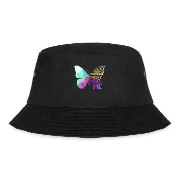I Can Do All Things Through Christ Butterfly - Bucket Hat - black - Front - Lela (165cm)