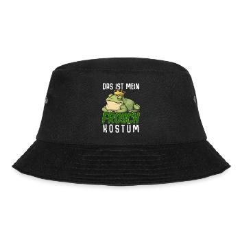 Das ist mein Frosch Kostüm Fasching Karneval - Bucket Hat - Schwarz - Vorne - Lela (165cm)