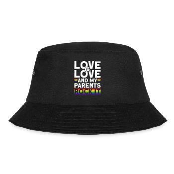 Gay Pride Queer Eltern Homo-Ehe - Bucket Hat - Schwarz - Vorne - Lela (165cm)