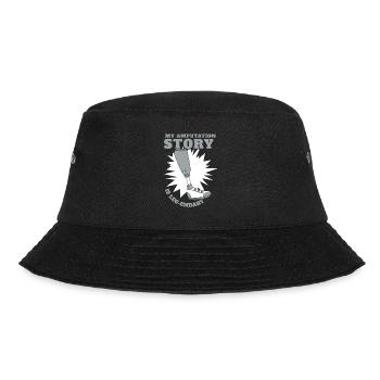 Meine Amputationsgeschichte ist legendäres Benutzerbein - Bucket Hat - Schwarz - Vorne - Lela (165cm)
