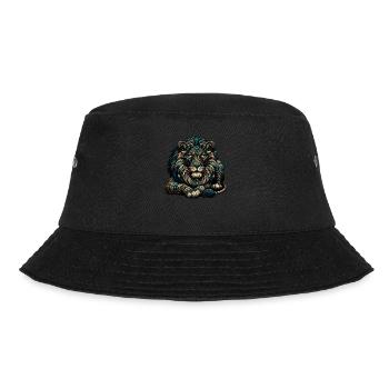 Mandala Kunst Löwen Wildtier Safari Zoo Afrika Löwe - Bucket Hat - Schwarz - Vorne - Lela (165cm)
