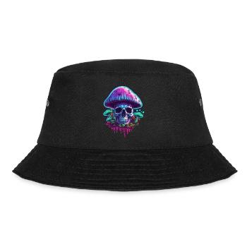 Mushroom / Mushroom / Meadow / Forest / Goa / Psy - Bucket Hat - black - Front - Lela (165cm)