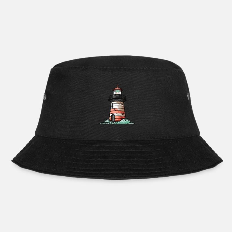 Leuchtturm Küste Symbol - Bucket Hat - Schwarz